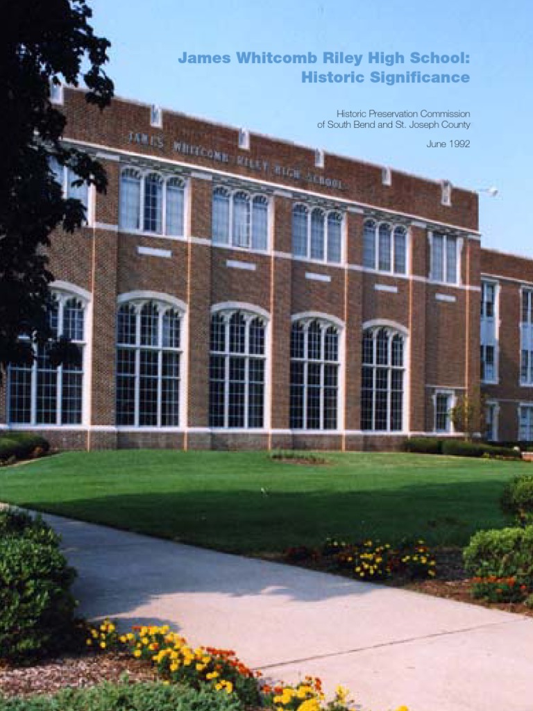 1992 06 Riley High School Historic Significance South Bend St Joe County Historic Preservation
