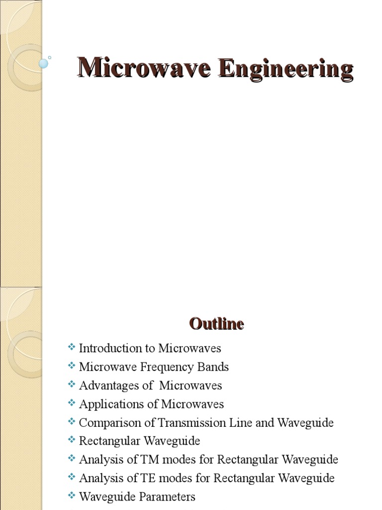 Transmission Line and Waveguide PDF Transmission Line Microwave