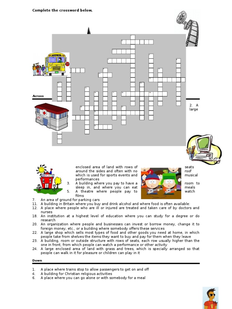Directions Crossword Exercises PDF Transport Business
