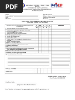 Pointers For Classroom Observation