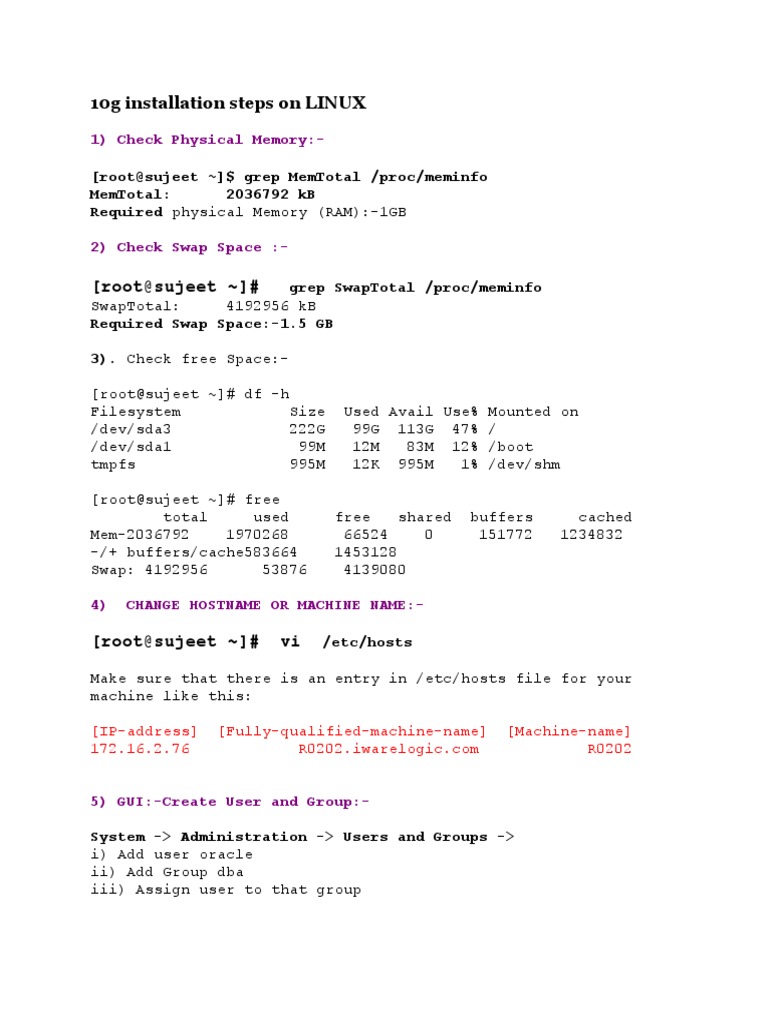 Oracle 10g Installation on Linux Guide | PDF | Windows Registry ...