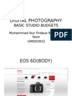 Digital Photography: Basic Studio Budgets