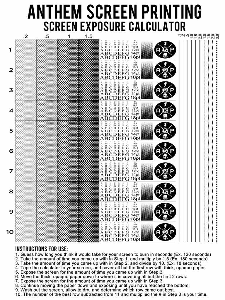8.5x14 Exposure Calculator