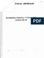 CALCULO ETSIA - Examenes Parcial y Final Curso 98-99