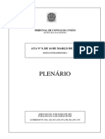 Ata de sessão extraordinária do TCU de 14 de março de 2007