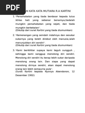 Himpunan Kata Kata Mutiara Ra Kartini