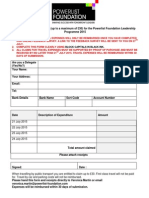Expense Form 2015 - Powerlist Foundation