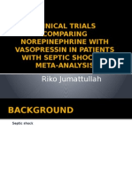 Clinical Trials Comparing Norepinephrine With Vasopressin in Patients