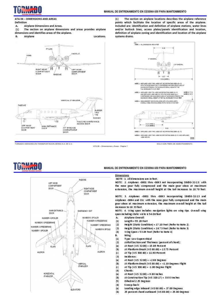 ATA 06 Cessna 650 PDF PDF Airplane Aircraft