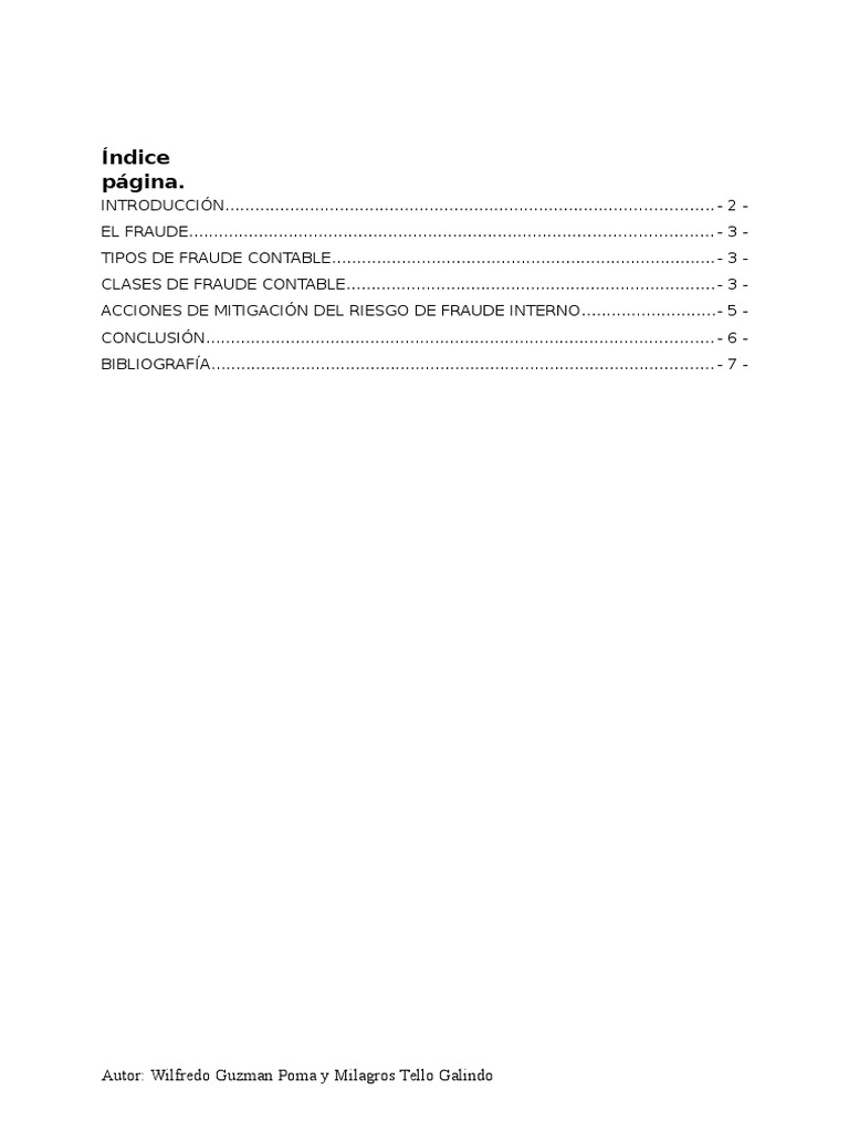 Tipos y Mitigación del Fraude Contable | PDF | Contabilidad | Finanzas ...