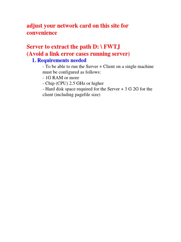 Network Card Adjustment Guide for Servers | PDF