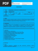 Plano de Ensino de Cálculo Numérico _2014.1 (60 Horas)