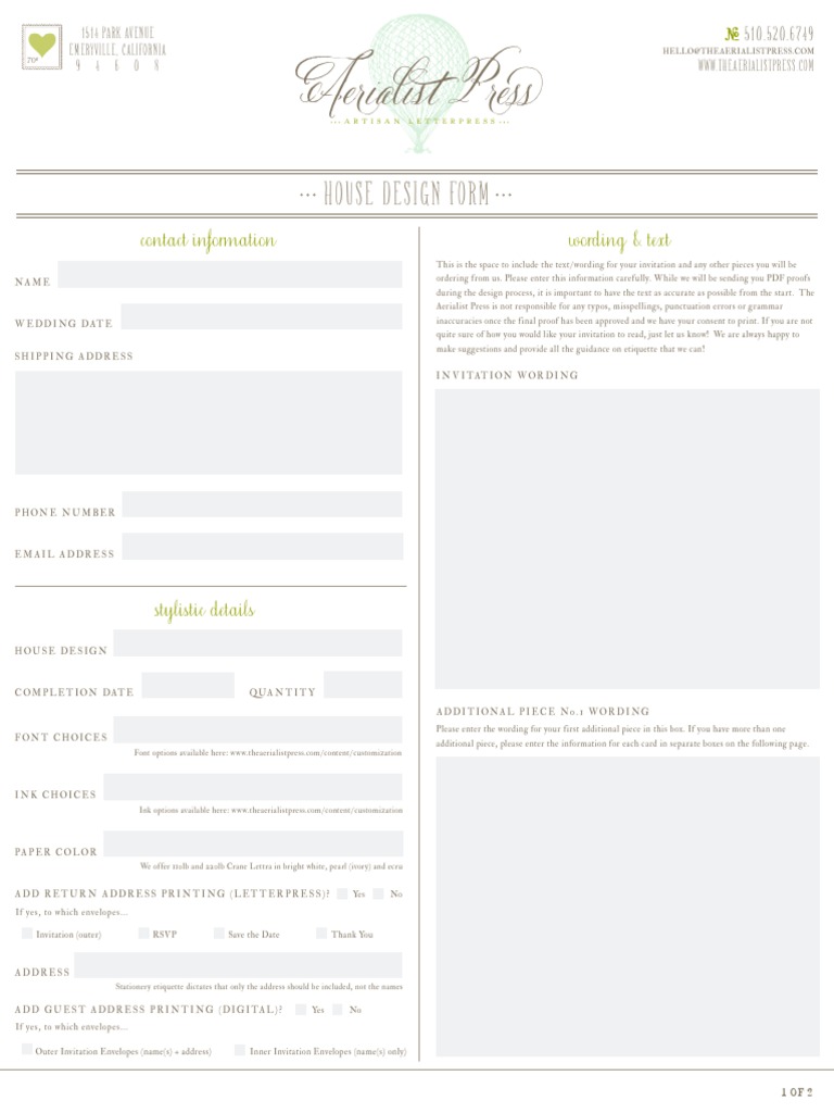 HouseDesignForm Garcia | PDF | Writing | Printing