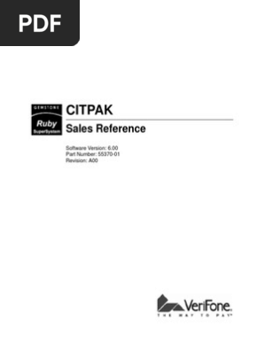 Citgo Sales Ruby Menu Financial Transaction