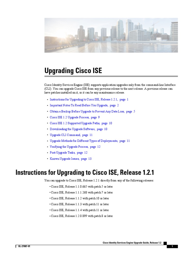 Ise Upgrade Guide Chapter 01 PDF Backup Command Line Interface