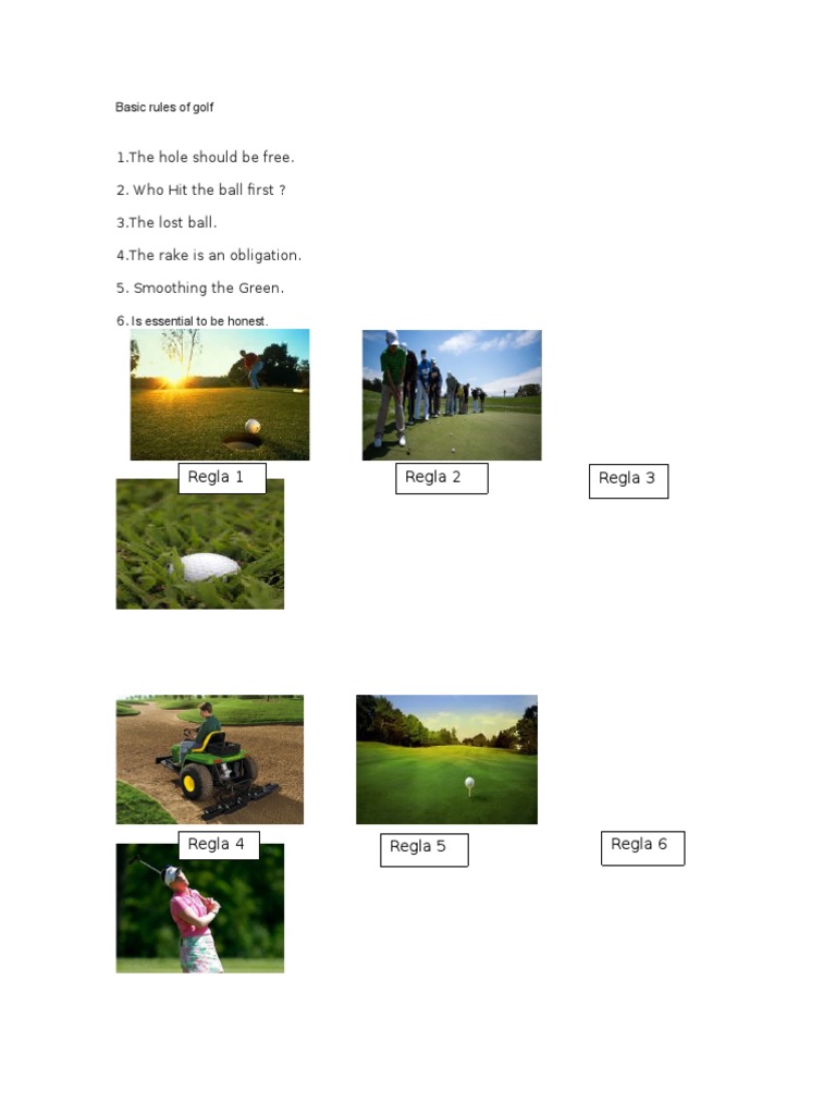 Basic Rules of Golf PDF
