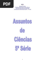 Assuntos para a  5ª Série