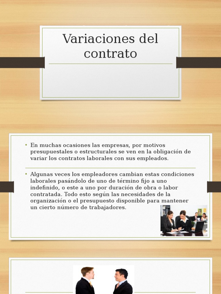 Variaciones Del Contrato  Derecho laboral  Justicia