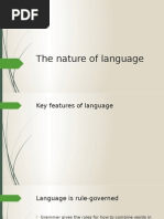 The Nature of Language (1)