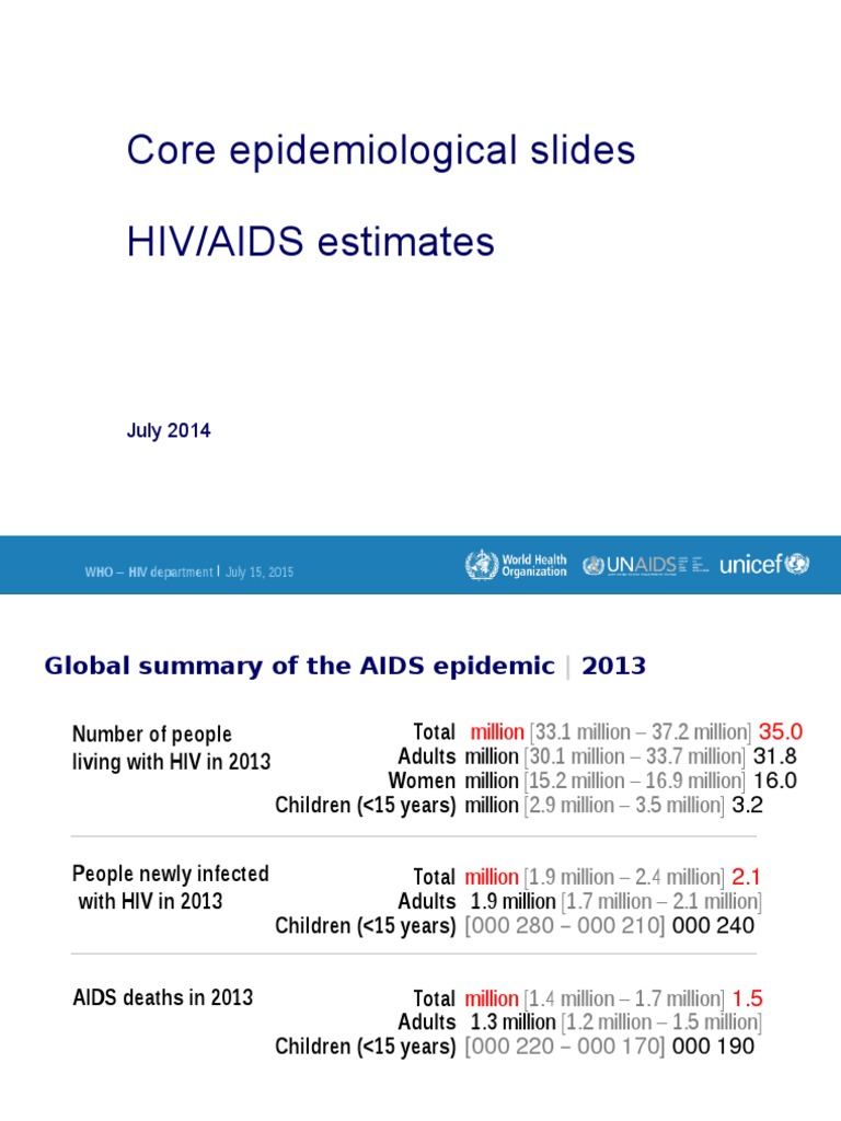 WHO Global Summary of HIV/AIDS Epidemiology and Estimates, 2013 | PDF ...
