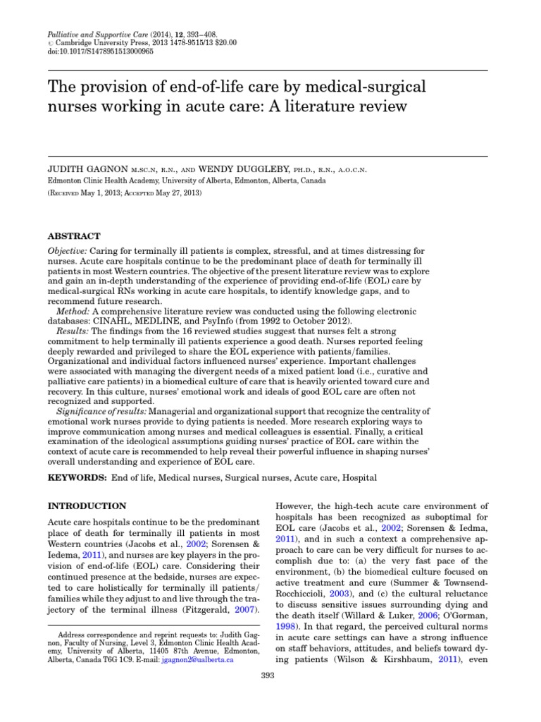 Palliative and Supportive Care | PDF | Palliative Care | End Of Life Care