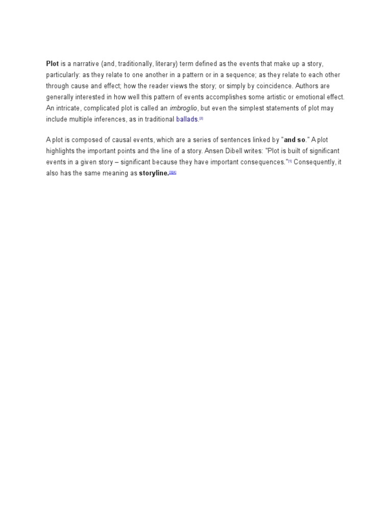 Understanding Plot in Storytelling | PDF | Classics | General Fiction