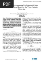 2013 JULY - A New Multi-parameter Dual-threshold State Discrimination Algorithm for Voice Activity Detection