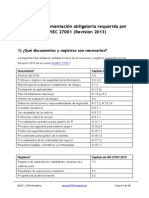 Checklist of Mandatory Documentation Required by ISO 27001 2013 ES