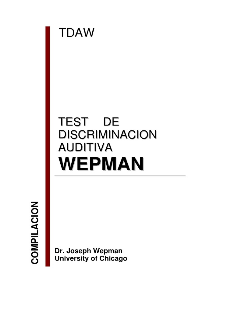 Test de Discriminacion Auditiva de Wepman | PDF | Vocal | Cognición
