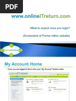 OnlineITreturn - What To Expect Once You Login