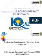 The 2014 JB Round Interact Iquiz Finals