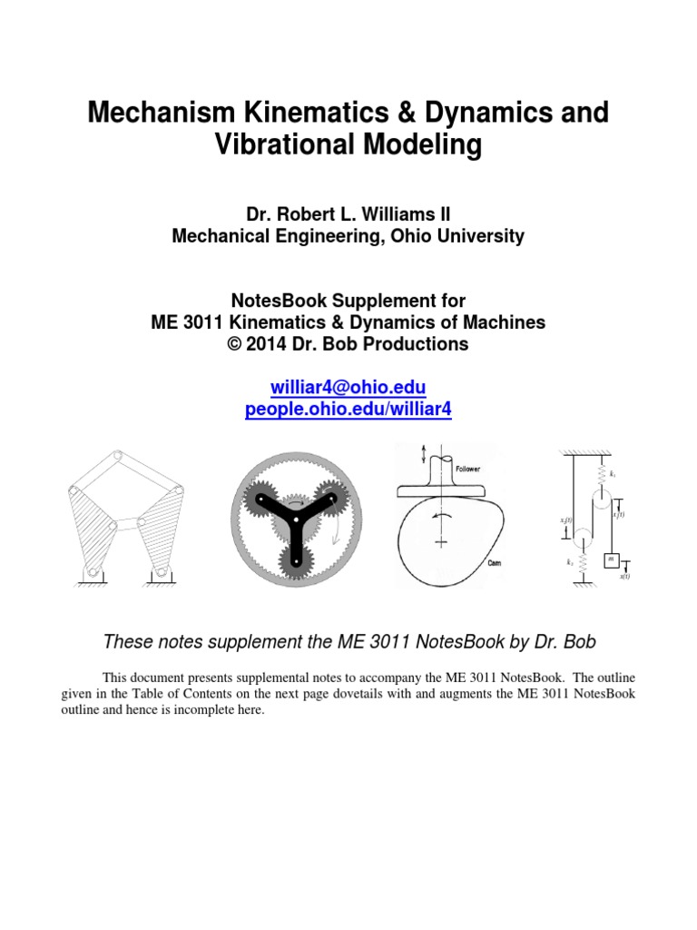 Mechanism Kinematics & Dynamics and Vibrational Modeling | PDF