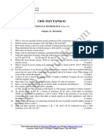 Cbse Test Paper-02: Science & Technology (Class-10) Chapter 12: Electricity