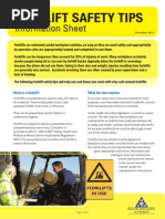 Information Sheet: Forklift Safety Tips