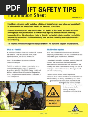 Forklift Safety Tips