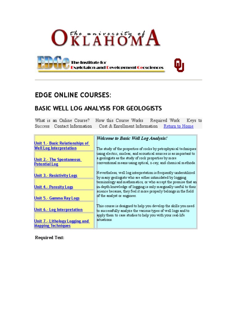 Well Log Course | PDF | Nature