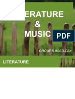 Literature & Music: Group 5 Bsed-Day