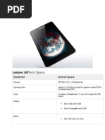 Tablet Specs