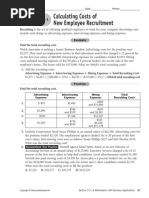 Calculating Costs of New Employee Recruitment: Student Date Period