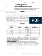 Calculating Costs of New Employee Recruitment: Student Date Period