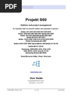 Projekt S60: Outliner and Project Management