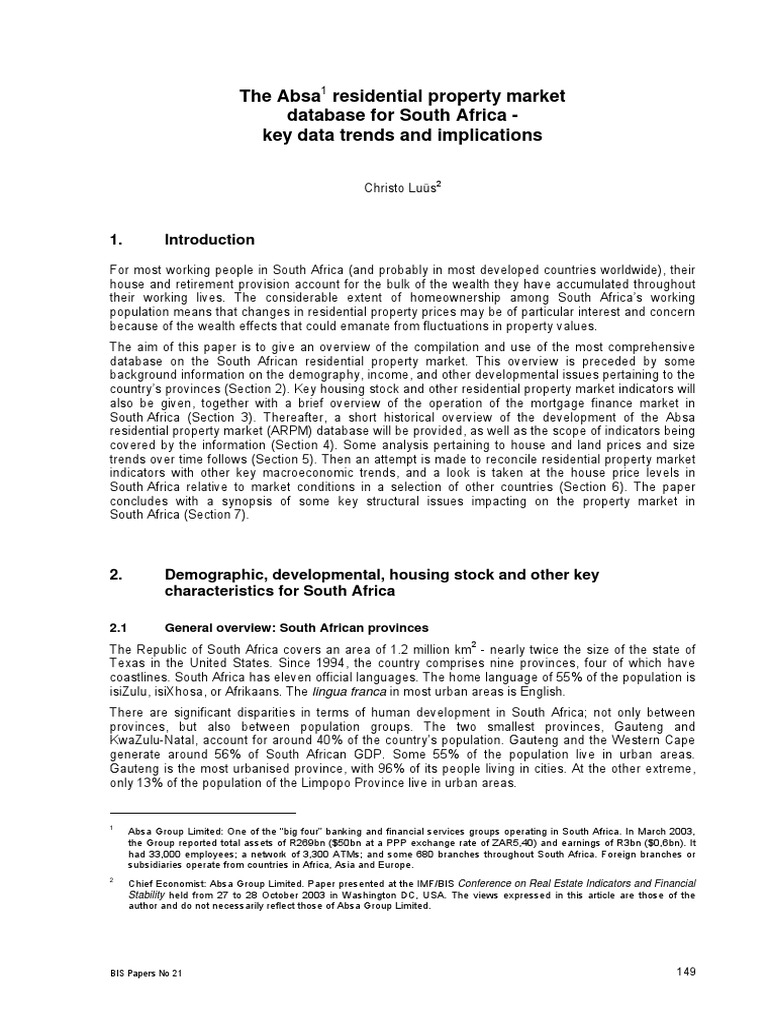 South Africa's Residential Property Trends | PDF | Investing | Economic ...