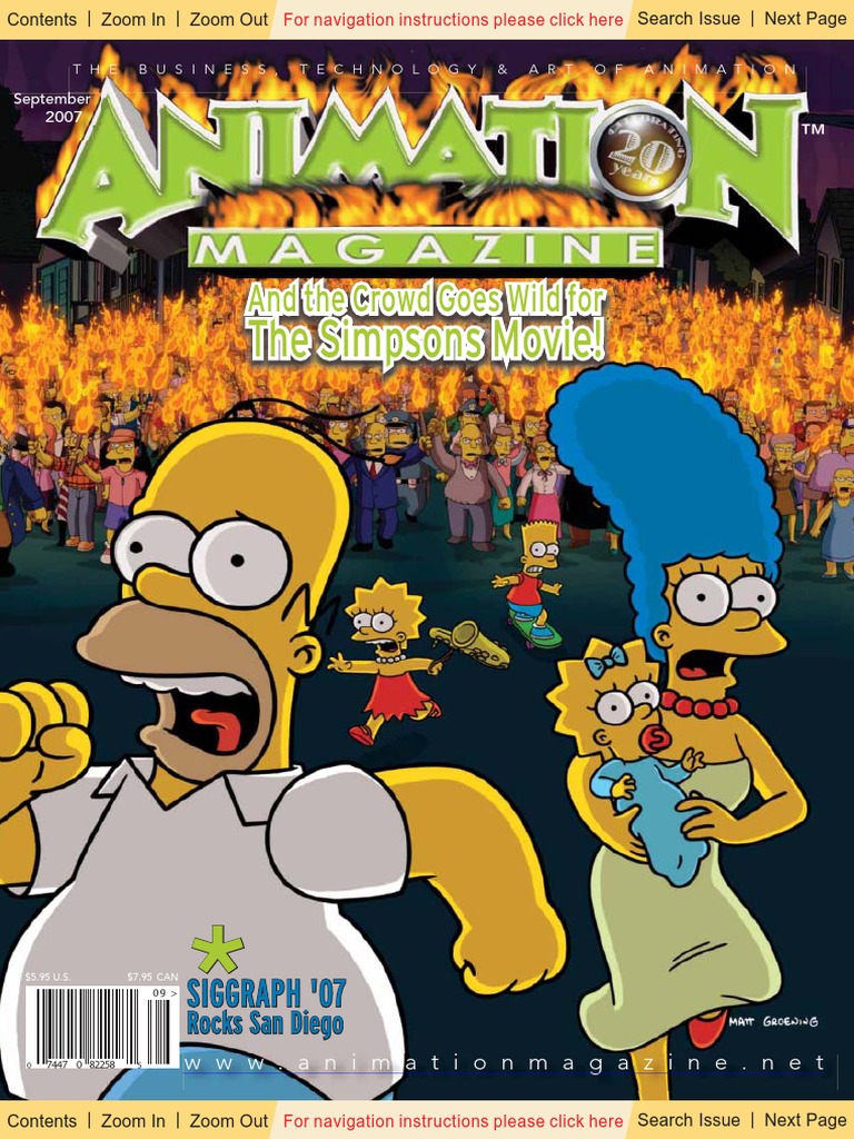 Animation September.2007 | PDF | The Simpsons | Entertainment