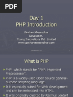 Day 1 PHP Introduction