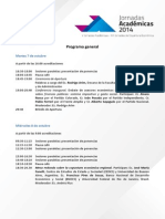 Programa General Jornadas Académicas 2014