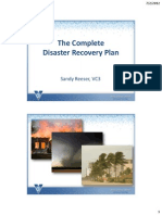 The Complete Disaster Recovery Plan: Sandy Reeser, VC3