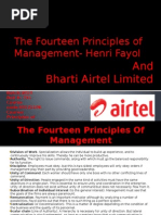 Bharati Airtel and Fayol's Principal