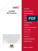 Projector Manual View Sonic Pro9800