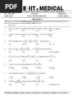 Trigonometry (Question Paper)