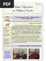 Boletim  Informativo da BE - Novembro 09